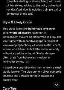 Unique Blue Pendant Necklace