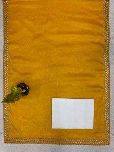 Vibrant Yellow Saree with Embellished Border