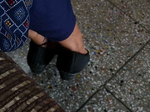 Embellished Black heels