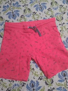 vibrant red beach shorts for kids / 10-13 years