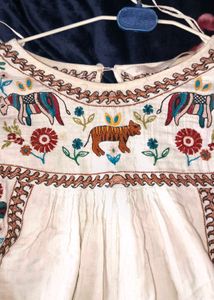 Embroidered Boho Tunic Top