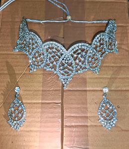 Rhinestone Necklace & Earring Set
