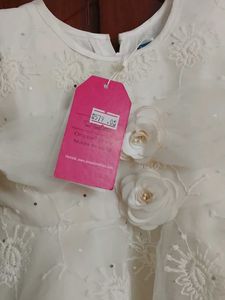 Elegant White Party Dress for Girls