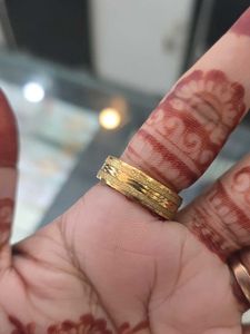 pure silver Elegant Gold plated  Band Ring