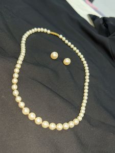 set of 2 Elegant Pearl Necklace and Earring
