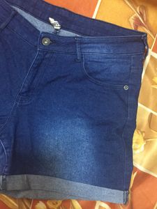 Bare Denim Jeans Short - Dark Blue Denims