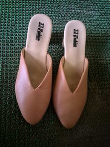 Elegant Nude Mule Heels