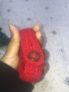crochet cat collar red bow