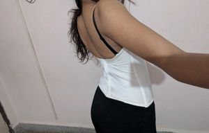 Women's White Lace Corset Top