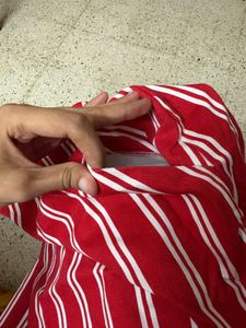 Forever 21 Red Striped Mini Skirt
