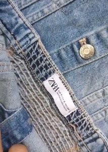 Zara Denim Corset Top