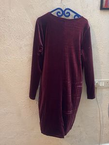 Velvet V-Neck Mini Dress