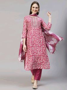 Pink Kurta Set with Dupatta