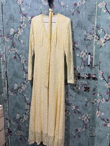 yello sheer A line dress
