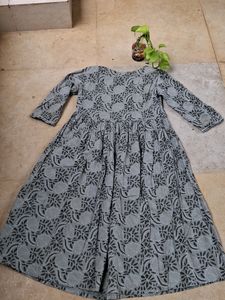 Flared Green Kurta