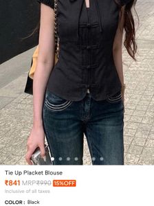 Tie up Placket Blouse