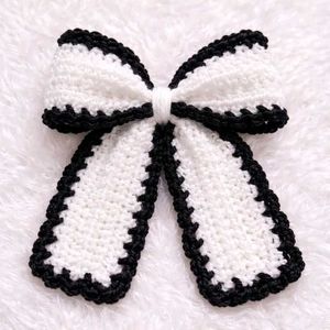 Handmade Crochet Bow Hair Clip