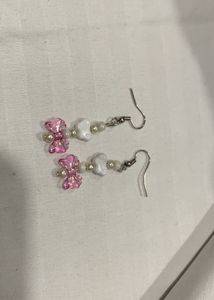 Cute Beaded Butterfly & Bow Earrings