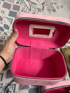 Pink Marble Vanity Cases Set