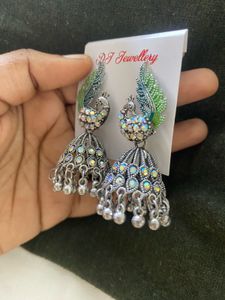 Beautiful Peacock Jhumka Earrings🦚🫣🤌