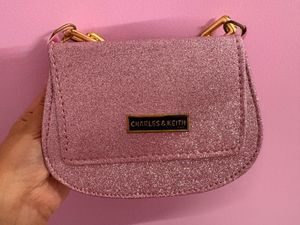 Sparkly Pink Chain Handbag