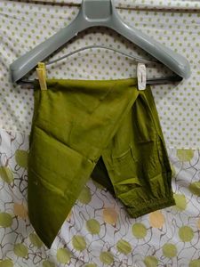 Solid Olive Green Palazzo Pants