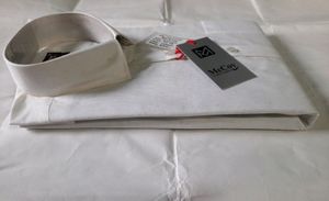 Men's White Formal Shirt Full Sleeves Office Wear