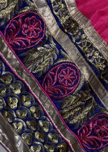 Vibrant Pink Embroidered Lehenga Skirt