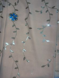 Peach Embellished Saree