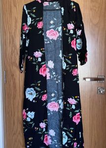 Floral Print Jumpsuit with cover up jacket