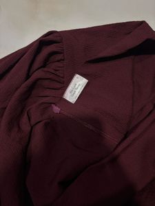 Burgundy Crop Top &amp; Flared Skirt Co-ord Set 🍷✨