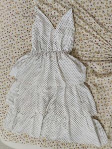Polka Dot Tiered Mini Dress
