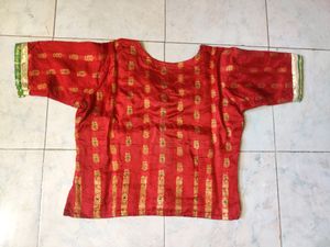 Beautiful Red Choli Blouse Crop Top
