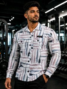 Abstract Brushstroke Print Shirt