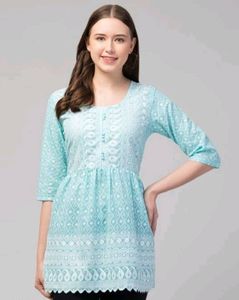 Beautiful Light Blue Chikankari Kurta