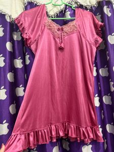 Purple Satin Nightgown