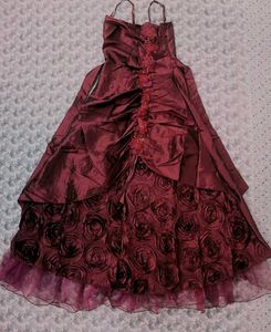 Maroon Embellished Gown