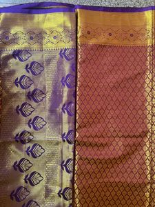 Unused Maroon Silk Saree with Blouse(L, Alterable)