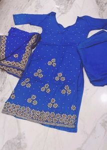 Heavy Blue Kurta Set with Dupatta