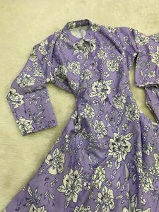 Lilac Lavender Floral Printed 2-Piece Co-Ord / Sui