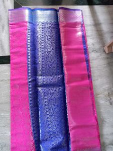 Vibrant Pink Brocade Saree