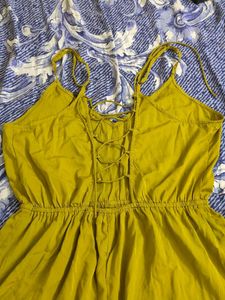 Boohoo Mustard Yellow Mini Dress