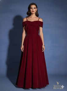 Elegant Velvet Off-Shoulder Gown