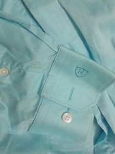 Men's Blue Long Sleeve Dress Shirt