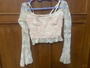 Elegant Lace Crop Top