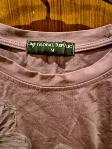 GLOBAL REPUBLIC Mauve Tie up top