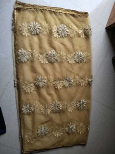 Blue Lehenga Choli with Golden Dupatta