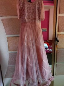 Stunning Pink Embellished Ethnic Gown
