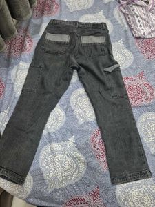 Stylish Grey Cargo Jeans