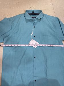 Light Blue Textured Long Sleeve Shirt